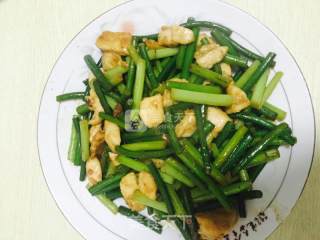 家常菜—蒜苗鸡胸肉的做法步骤：4