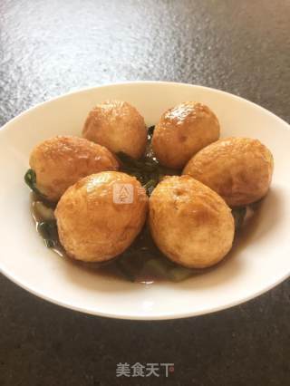 香葱烧虎皮鸡蛋的做法步骤：13