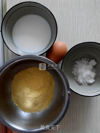 奶香玉米饼~宝宝食谱~的做法步骤：1