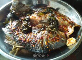 【酸菜烤鱼】电烤箱的做法步骤：6