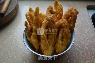 自制油条的做法步骤：9
