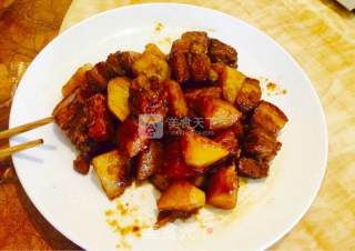 脆皮土豆红烧肉的做法步骤：9