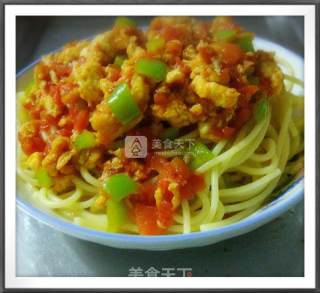西红柿鸡蛋意大利面的做法步骤：5