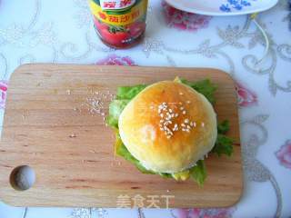 鸡蛋可丽饼汉堡的做法步骤：14