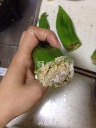 肉馅虎皮尖椒的做法步骤：4