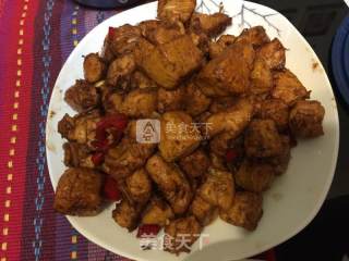 鸡胸肉炒豆腐的做法步骤：10