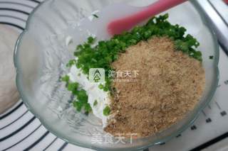 香葱奶酪肉松面包的做法步骤：6