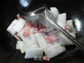 笋干菜咸肉煮冬瓜的做法步骤：3