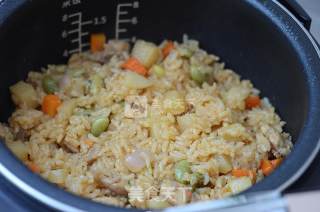 咖喱鸡肉焖饭的做法步骤：11