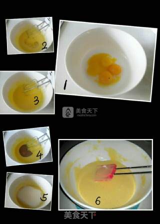 橘子果酱芝麻桃子蛋糕卷的做法步骤：1