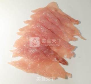 水煮肉片配豆花的做法步骤：1