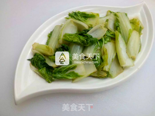 素炒小白菜的做法步骤：6