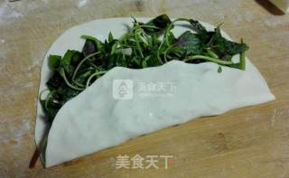 苋菜馍【苋菜卷饼】的做法步骤：5