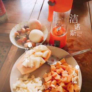 木瓜苹果汁的做法步骤：1