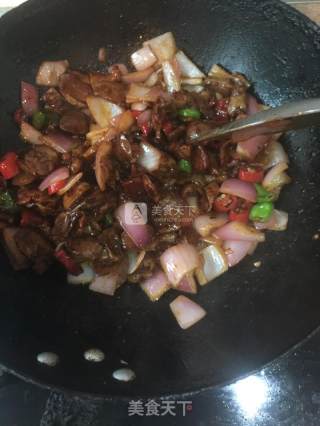 辣炒鸡胗的做法步骤：12
