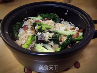 超简单广式腊肠煲仔饭的做法步骤：3
