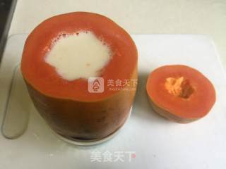 木瓜牛奶冻的做法步骤：2