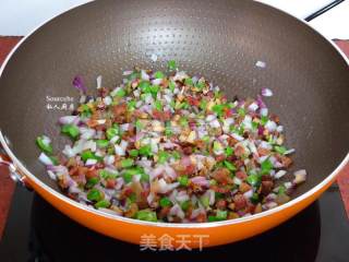 香菇腊肠焖饭的做法步骤：5