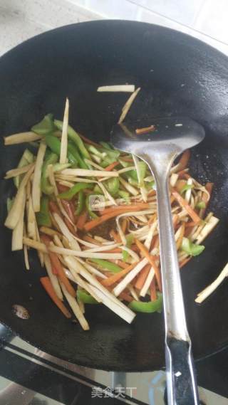 水笋炒肉丝的做法步骤：9