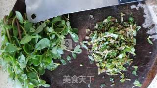马齿苋炒鸡蛋的做法步骤：1