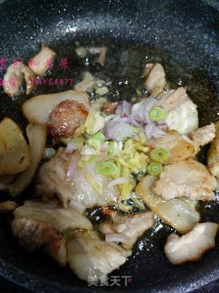 五花肉炒广东菜的做法步骤：5