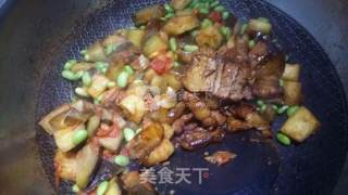 茄子青豆酱肉面的做法步骤：9