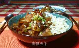 茄子青豆酱肉面的做法步骤：19