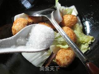 白菜烧虎皮鸡蛋的做法步骤：8