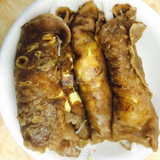 自创红薯粉蛋饼卷早餐的做法步骤：7