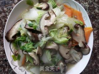 香菇炒白菜的做法步骤：7