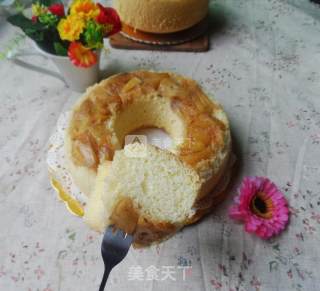菠萝翻转海绵蛋糕的做法步骤：9