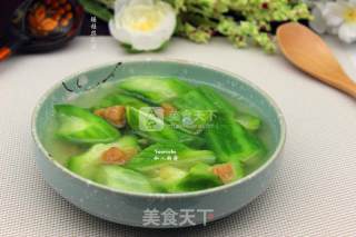 瑶柱丝瓜汤的做法步骤：7