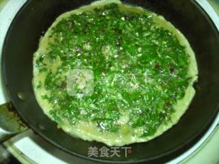 亚麻籽油蒲公英煎蛋饼的做法步骤：10