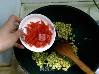 毛豆榨菜肉丝的做法步骤：11