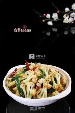 私房小菜一碟【炝炒脆花菜】的做法步骤：5