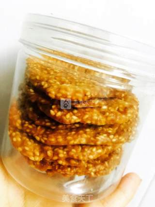 芝麻薄脆饼（少油少糖）的做法步骤：8
