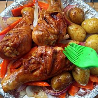 鸡腿烤土豆的做法步骤：5