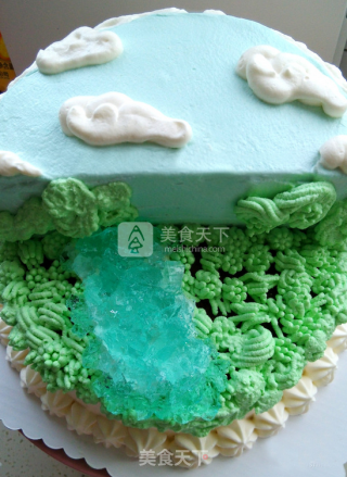 侏罗纪公园恐龙生日蛋糕的做法步骤：10