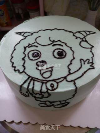 喜羊羊生日蛋糕的做法步骤：13