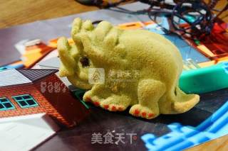 菜汁恐龙蛋糕的做法步骤：10