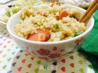 火腿蛋炒饭的做法步骤：3