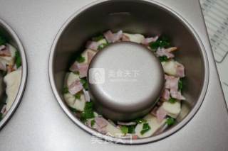 培根香葱面包圈的做法步骤：11