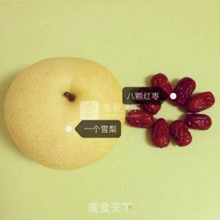 红枣雪梨泥米糊的做法步骤：1