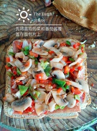 简易面包披萨的做法步骤：1