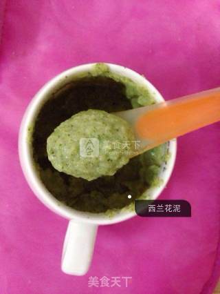 婴儿宝宝辅食——西兰花泥米糊的做法步骤：7