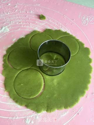 樱花抹茶饼干的做法步骤：6