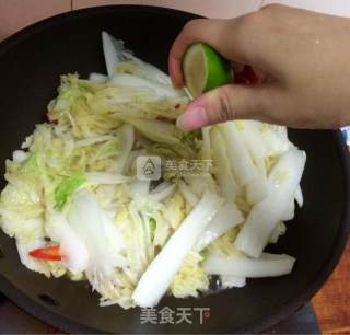 炝炒大白菜的做法步骤：4