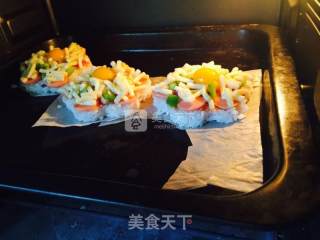 花朵米饭披萨的做法步骤：4