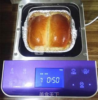 100%中种北海道吐司（面包机版）的做法步骤：19