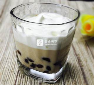 奶盖珍珠奶茶-完全自制的做法步骤：12